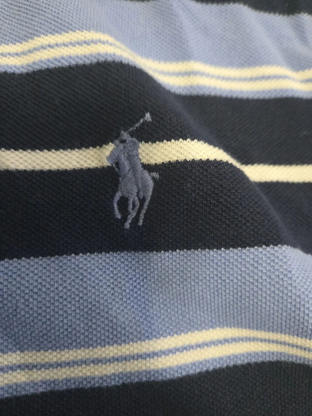 Polo by Ralph Lauren Men’s Blue Striped Polo Shirt Size Xl # 390